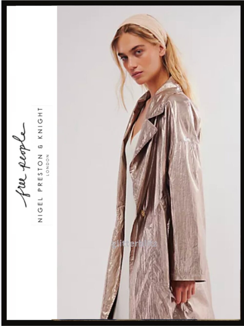 Free People x Nigel Preston Foil Duster Jacket